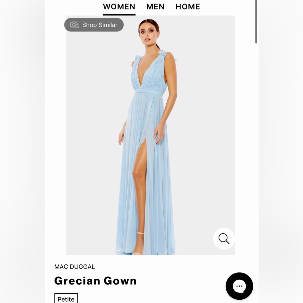 Mac Duggal Grecian Gown size 8P. Brand new, never worn, tags still attached.